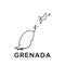 Grenada map icon vector trendy