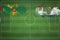 Grenada vs Paraguay Soccer Match, national colors, national flags, soccer field, football game, Copy space