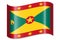 Grenada - waving country flag, shadow