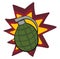 Grenade explosion, vector or color illustration