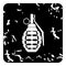 Grenade icon, grunge style