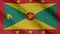 Grenadian flag waving in the wind. Grenada national flag. 3d render.