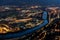 Grenoble, the Alp Capital by night  , France