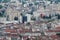 Grenoble city, seen from Bastilla mountain, France