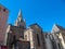 Grenoble - Facade and bell tower of the Collegiate Church of Saint Andrew in Grenoble, Auvergne-Rhone-Alpes region, France