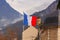 Grenoble. National French flag.