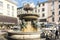 Grenoble old city fountain on Place Grenette on the south-east o