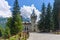 Gressoney, Italy. View of Castel Savoia immersed in the woods.