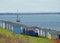 Greta barge ship and beach huts