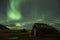 GRETTISLAUG Campsite on Iceland, northern lights