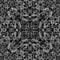 Grey abstract repeating flower mosaic pattern background design