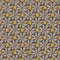 Grey abstract vintage citrus slices seamless doodle pattern. Yellow background. Hand drawn tasty backdrop