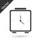 Grey Alarm clock icon isolated on white background. Wake up, get up concept. Time sign. Vector