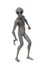 Grey Alien. 3D render isolated on white