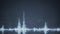 Grey audio waveform equalizer abstract techno background