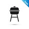 Grey Barbecue grill icon isolated on white background. BBQ grill party. Vector