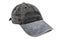 Grey baseball cap on white