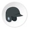 Grey baseball helmet icon circle