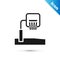Grey Basketball backboard icon isolated on white background. Vector