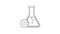 Grey Bioengineering line icon on white background. Element of genetics and bioengineering icon. Biology, molecule