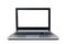 Grey and black laptop with no sign keyboard