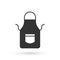 Grey Blacksmith apron icon isolated on white background. Protective clothing and tool worker. Vector