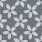 Grey blooms seamless vector pattern