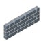 Grey brick isometric wall. Material for home repair. Construction of buildings