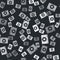 Grey Browser setting icon isolated seamless pattern on black background. Adjusting, service, maintenance, repair, fixing