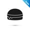 Grey Burger icon isolated on white background. Hamburger icon. Cheeseburger sandwich sign. Fast food menu. Vector