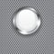 Grey button on carbon texture