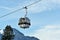 Grey cable cars in Eastern Alps in Kitzbuhel