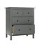 Grey chest of drawers isolated