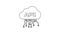 Grey Cloud api interface line icon on white background. Application programming interface API technology. Software