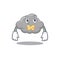 Grey cloud cartoon character style with mysterious silent gesture