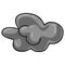 Grey Cloud Dark Cloud Vector Illustration Doodle Drawing