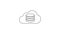 Grey Cloud database line icon on white background. Cloud computing concept. Digital service or app with data