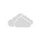 Grey cloud icon vector. Modern weather icon. Flat vector symbols