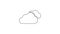 Grey Cloud line icon on white background. 4K Video motion graphic animation
