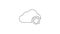 Grey Cloud sync refresh line icon on white background. Cloud and arrows. 4K Video motion graphic animation