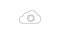 Grey Cloud sync refresh line icon on white background. Cloud and arrows. 4K Video motion graphic animation