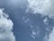 The grey clouds on the blue sky background, cummulonimbus