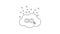 Grey CO2 emissions in cloud line icon on white background. Carbon dioxide formula symbol, smog pollution concept