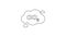 Grey CO2 emissions in cloud line icon on white background. Carbon dioxide formula symbol, smog pollution concept