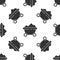 Grey Coal mine trolley icon isolated seamless pattern on white background. Factory coal mine trolley. Vector