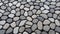 Grey Cobblestone Texture for Traditional Pavement Design GenerativeAI