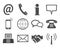 Grey contact icons - vector