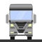 Grey Container Truck Icon on White Background. Front View. Cargo Delivery. Car Eurotrucks Delivering Vehicle