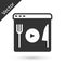 Grey Cooking live streaming icon isolated on white background. Vector