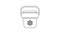 Grey Cooler bag line icon on white background. Portable freezer bag. Handheld refrigerator. 4K Video motion graphic